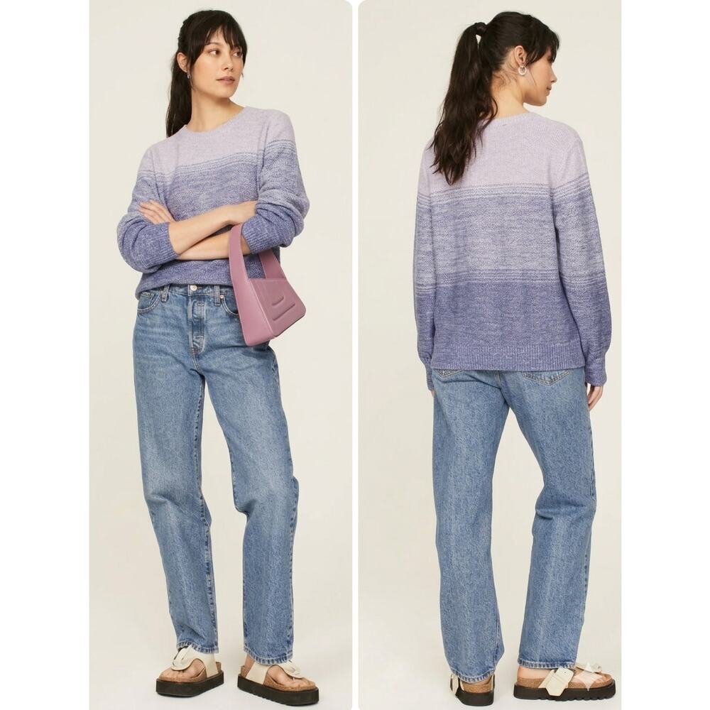 Gloria Vanderbilt Purple Ombre Knit Sweater XL Cozy Soft Pullover Soft Girl